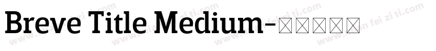 Breve Title Medium字体转换
